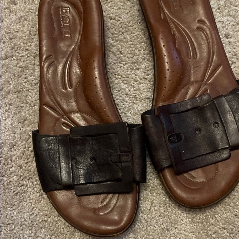 Born Brown Leather Sandals